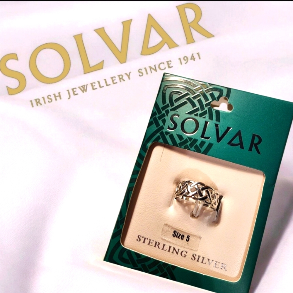 NEW! Solvar Sterling Silver Celtic Woven Ring Size 5